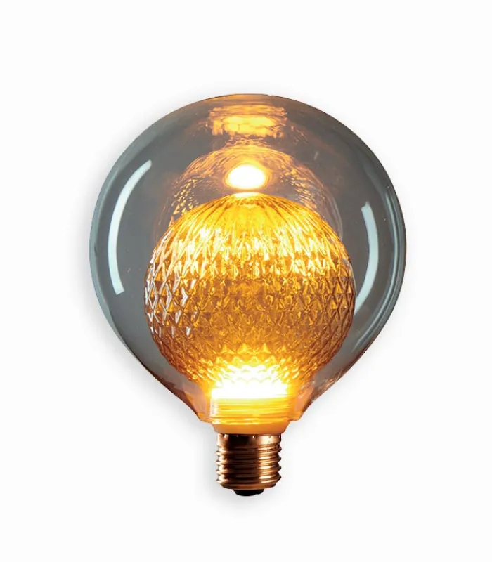 Ampoules Led|Cocktail Scandinave Ampoule LED losange strié 2 en 1