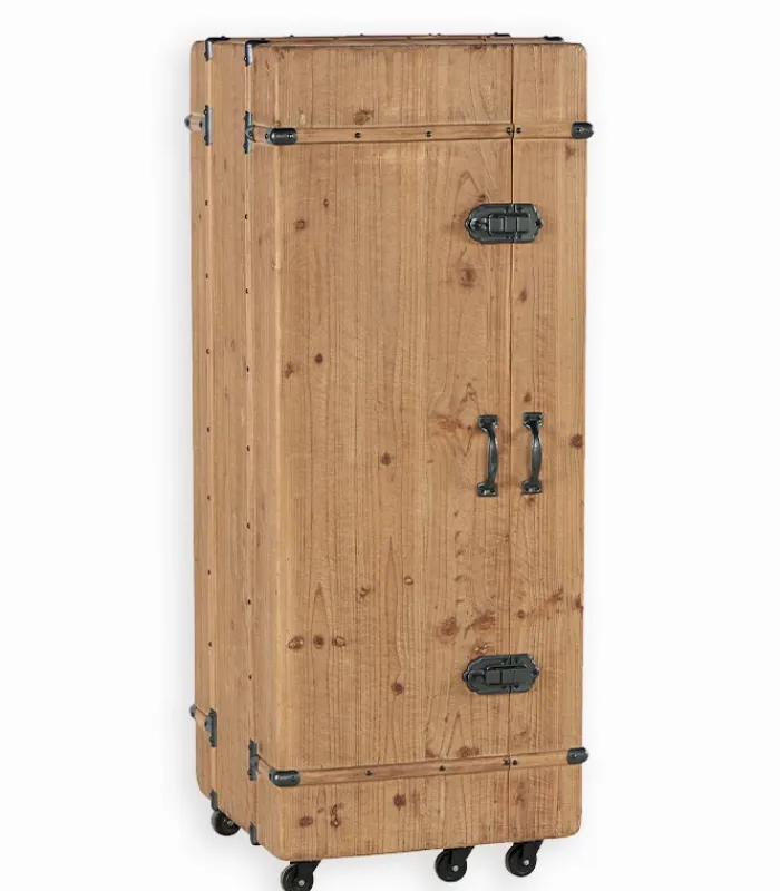 Bars & Étagères À Vin|Cocktail Scandinave Armoire-bar sapin massif WELLWOOD