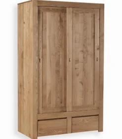 Armoires|Cocktail Scandinave Armoire frêne massif 2 portes coulissantes HARTFORD
