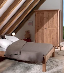 Armoires|Cocktail Scandinave Armoire pin massif ciré JESSY