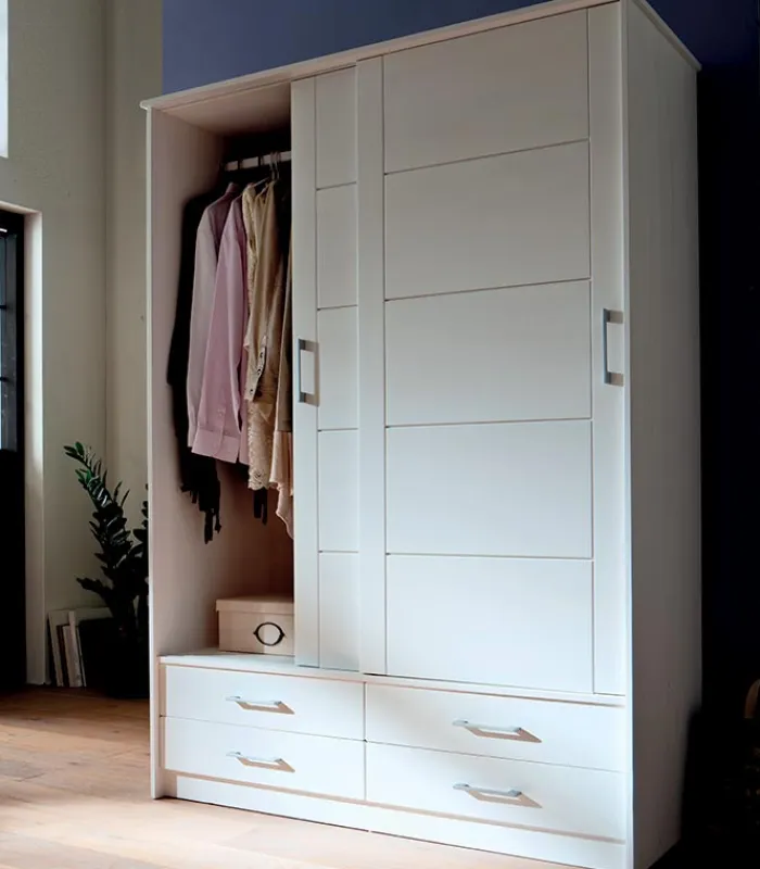 Armoires|Cocktail Scandinave Armoire pin 2 portes coulissantes VALBERG