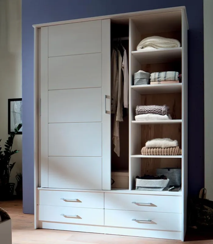 Armoires|Cocktail Scandinave Armoire pin 2 portes coulissantes VALBERG
