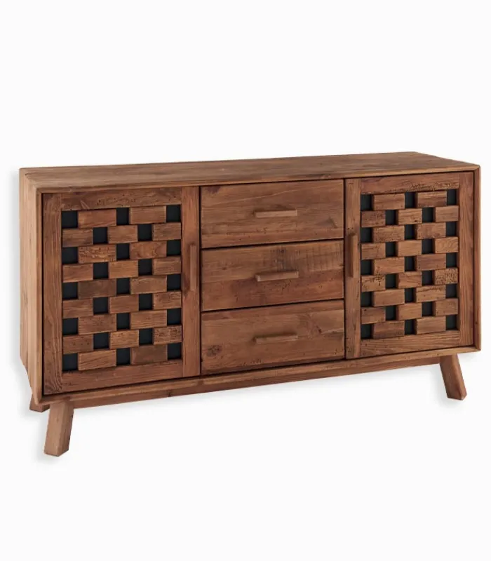 Bahuts & Vaisseliers|Cocktail Scandinave Bahut BIWA 2 portes 3 tiroirs