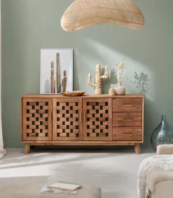 Bahuts & Vaisseliers|Cocktail Scandinave Bahut BIWA 3 portes 3 tiroirs
