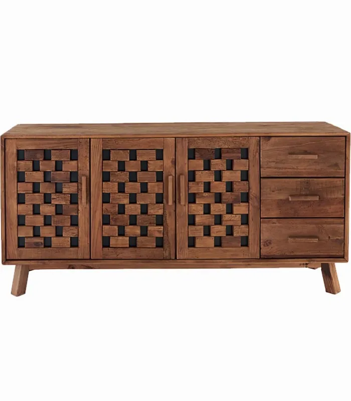 Bahuts & Vaisseliers|Cocktail Scandinave Bahut BIWA 3 portes 3 tiroirs