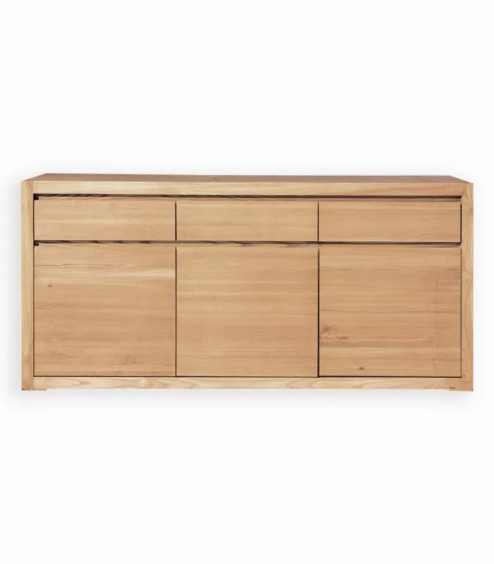 Bahuts & Vaisseliers|Cocktail Scandinave Bahut frêne massif 3 portes HARTFORD