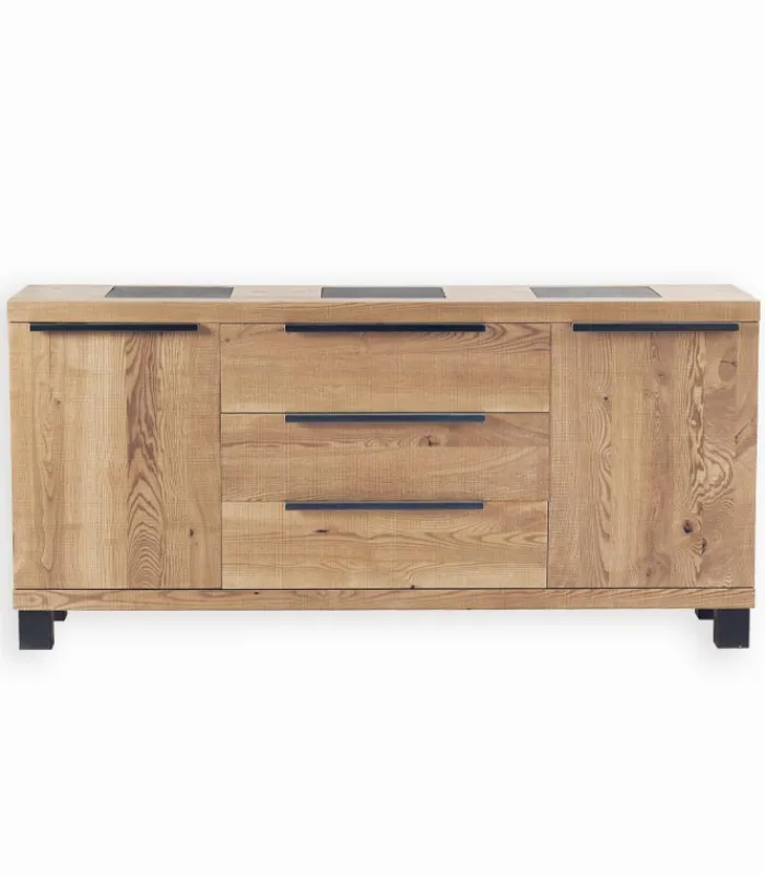 Bahuts & Vaisseliers|Cocktail Scandinave Bahut frêne 2 portes PIER
