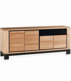 Bahuts & Vaisseliers|Cocktail Scandinave Bahut pin massif 4 portes FOX