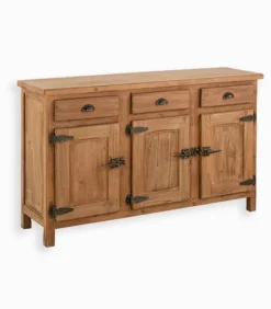 Bahuts & Vaisseliers|Cocktail Scandinave Bahut pin recyclé 3 portes COTTAGE