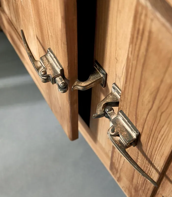 Bahuts & Vaisseliers|Cocktail Scandinave Bahut pin recyclé 4 portes COTTAGE