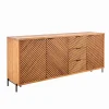 Découvrez Nos Meubles En Teck|Bahuts & Vaisseliers|Cocktail Scandinave Bahut teck massif CROXTON 3 portes 3 tiroirs