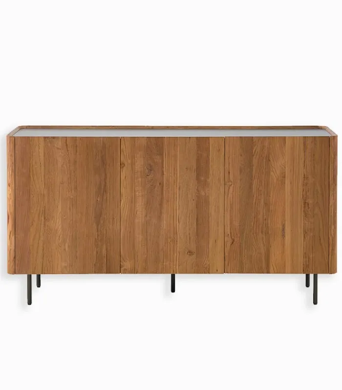Découvrez Nos Meubles En Teck|Bahuts & Vaisseliers|Cocktail Scandinave Bahut teck recyclé NEVADA 3 portes
