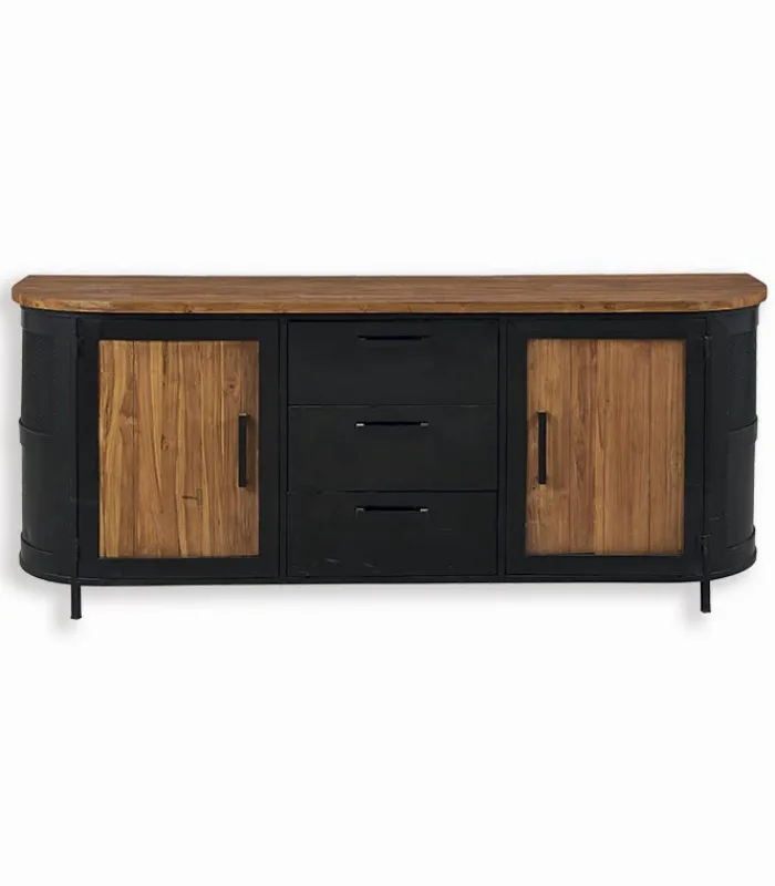 Découvrez Nos Meubles En Teck|Bahuts & Vaisseliers|Cocktail Scandinave Bahut teck recyclé 2 portes HEPBURN
