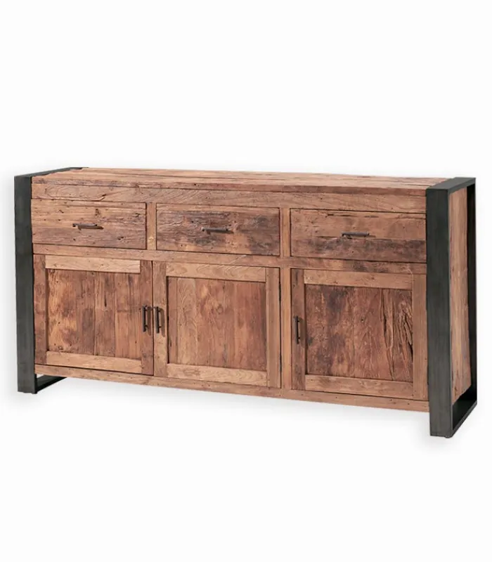 Découvrez Nos Meubles En Teck|Bahuts & Vaisseliers|Cocktail Scandinave Bahut teck recyclé 3 portes VANCOUVER