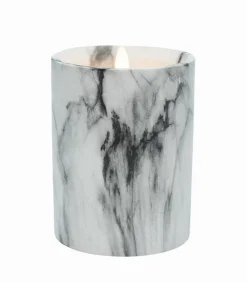 Décorations Led|Bougies & Senteurs|Cocktail Scandinave Bougie LED cylindrique façon marbre