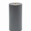 Bougies & Senteurs|Cocktail Scandinave Bougie LED cylindrique plastique gris H 20 cm