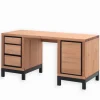 Bureaux|Cocktail Scandinave Bureau pin massif huilé 2 caissons FOX