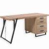 Bureaux|Cocktail Scandinave Bureau sapin massif 4 tiroirs WESTMOUNT