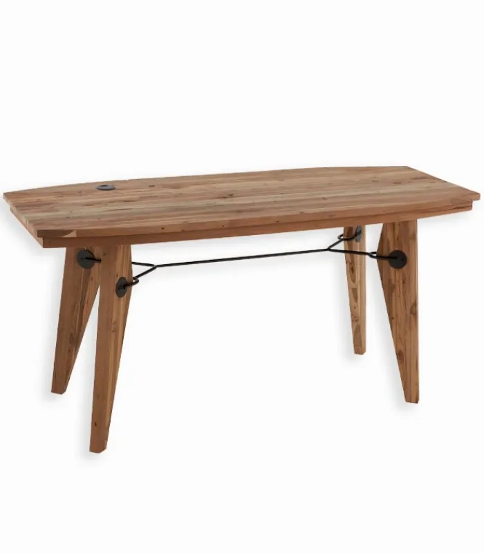 Bureaux|Cocktail Scandinave Bureau teck massif recyclé OXANA