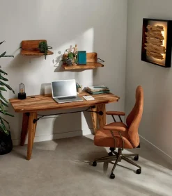 Bureaux|Cocktail Scandinave Bureau teck massif recyclé OXANA