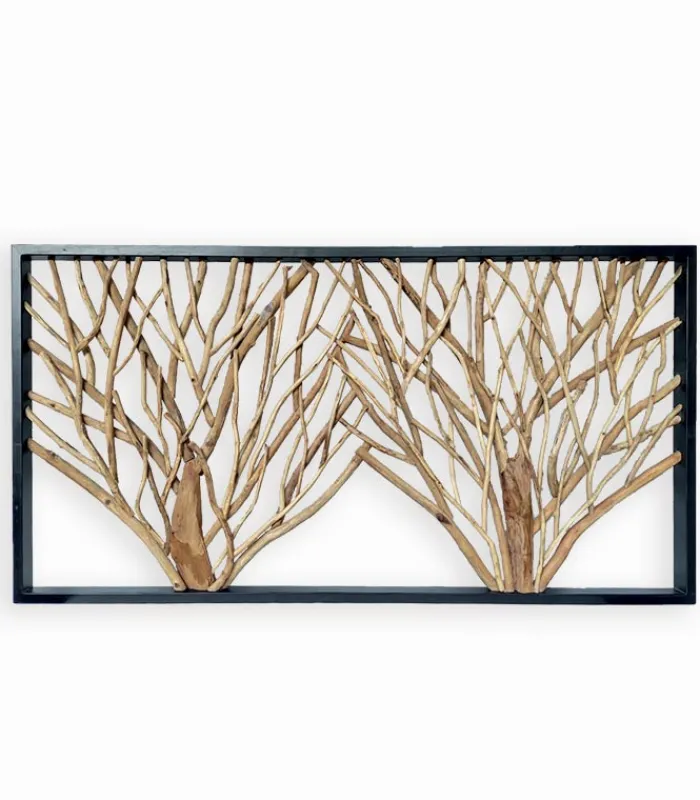 Découvrez Nos Meubles En Teck|Miroirs & Cloisons|Cocktail Scandinave Cadre long déco teck recyclé TREE
