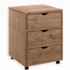 Bureaux|Cocktail Scandinave Caisson bureau pin massif 3 tiroirs MALMOE