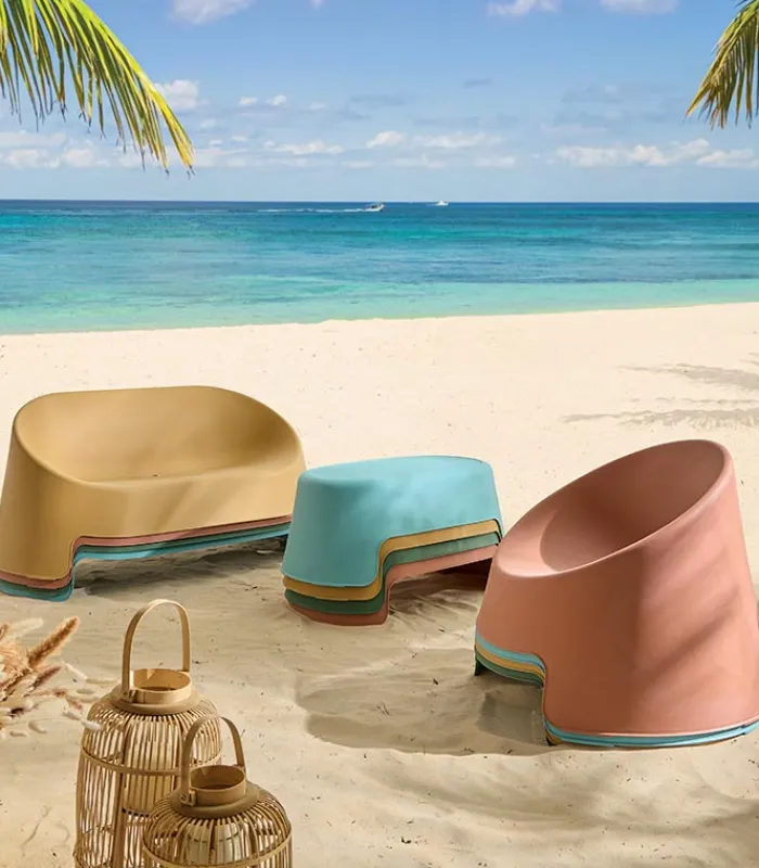 Fauteuils & Chaises De Jardin|Cocktail Scandinave Canapé de jardin empilable PERRY
