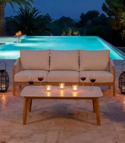 Ensembles De Jardin|Cocktail Scandinave Canapé 3 places de jardin LEROS