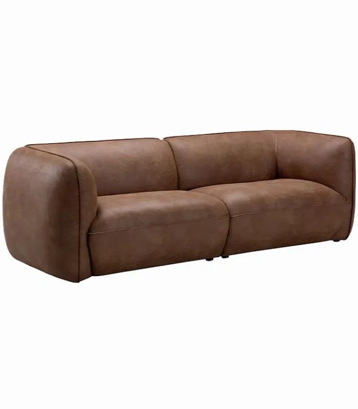 Canapés|Cocktail Scandinave Canapé WALNEY cognac L 247 cm