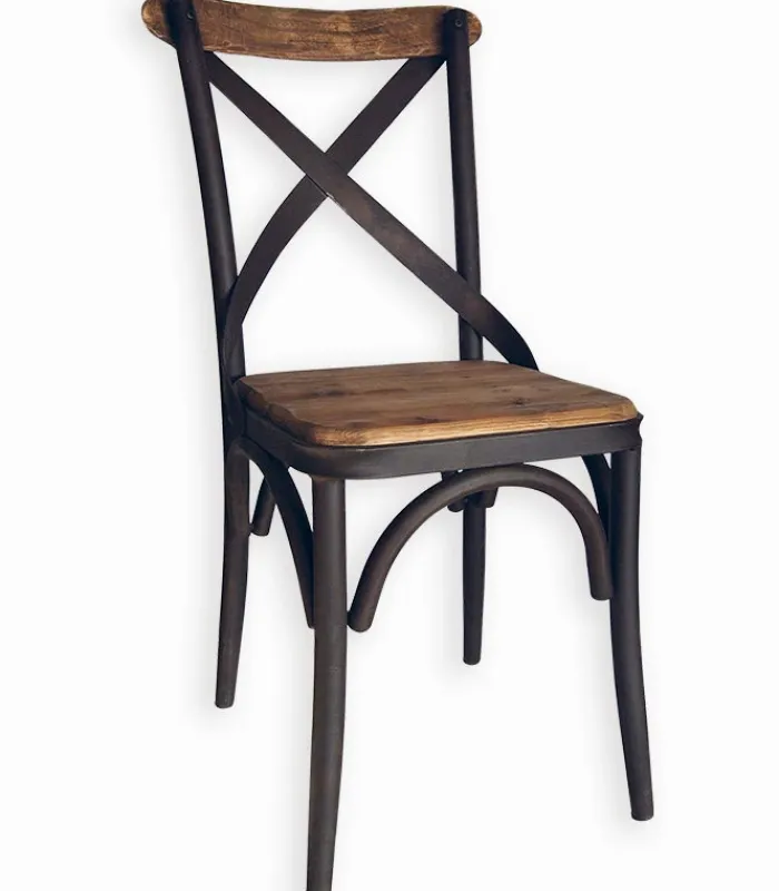 Chaises|Chaises|Cocktail Scandinave Chaise BISTROT assise bois recyclé
