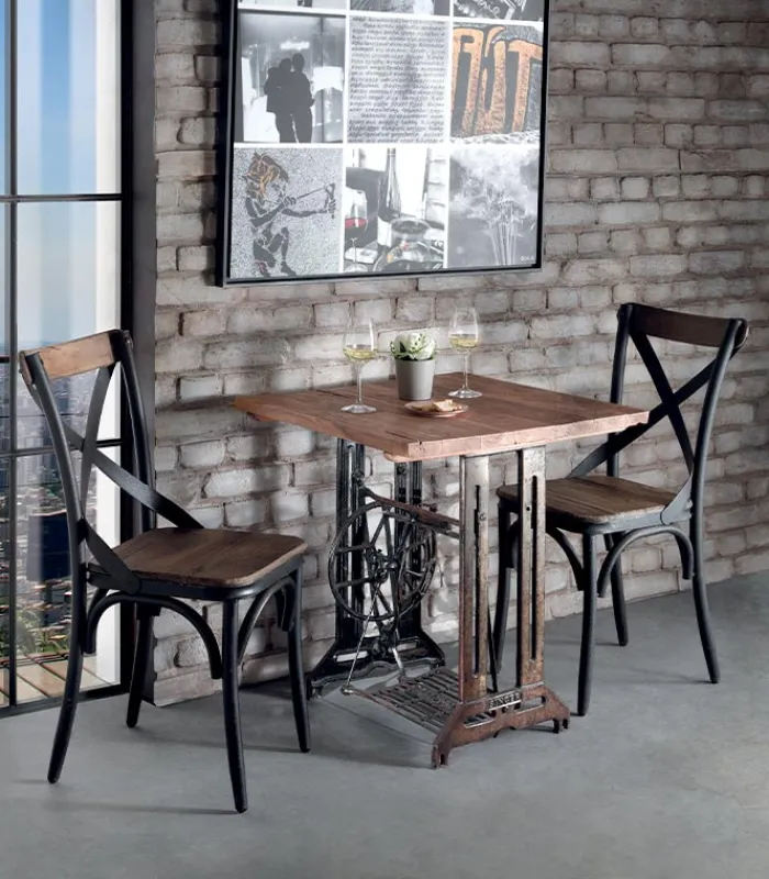 Chaises|Chaises|Cocktail Scandinave Chaise BISTROT assise bois recyclé