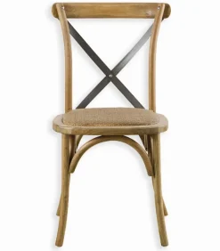 Chaises|Chaises|Cocktail Scandinave Chaise BISTROT empilable assise rotin