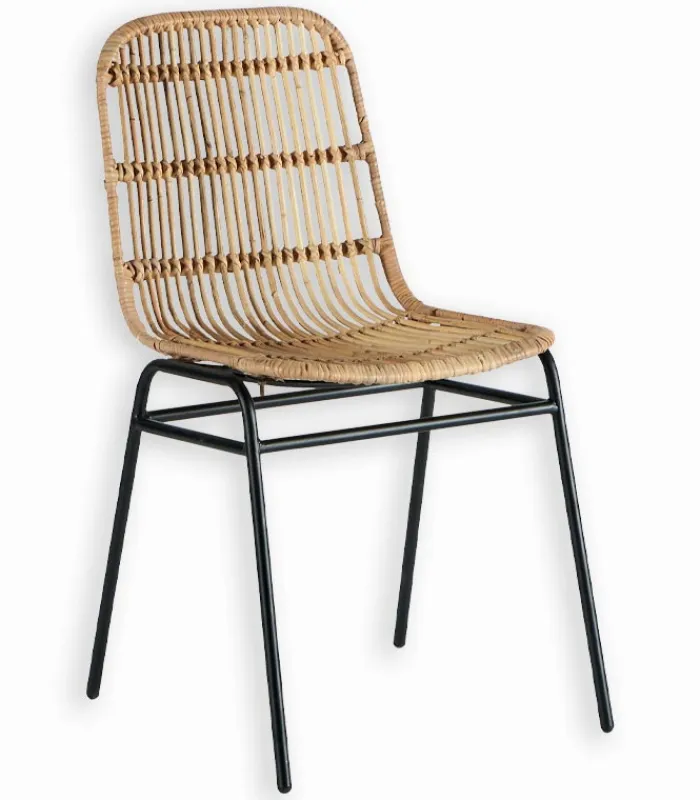 Chaises|Chaises|Cocktail Scandinave Chaise rotin CURTIS