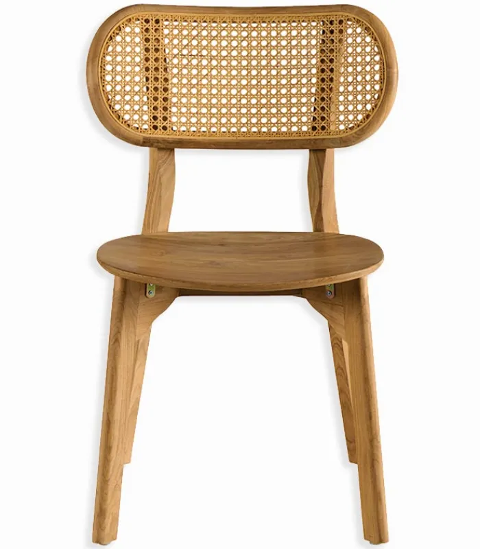 Découvrez Nos Meubles En Teck|Chaises|Cocktail Scandinave Chaise teck & rotin SOLANA
