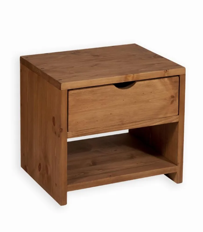 Chevets|Cocktail Scandinave Chevet pin massif ciré JESSY