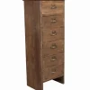 Commodes Déco|Cocktail Scandinave Chiffonnier sapin ANTIGO 6 tiroirs