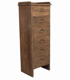 Commodes Déco|Cocktail Scandinave Chiffonnier sapin ANTIGO 6 tiroirs
