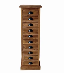 Commodes|Cocktail Scandinave Chiffonnier teck KLAT 10 tiroirs