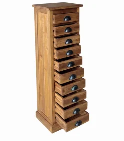 Commodes|Cocktail Scandinave Chiffonnier teck KLAT 10 tiroirs