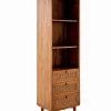 Découvrez Nos Meubles En Teck|Bonnetières & Colonnes|Cocktail Scandinave Colonne teck massif CARAWA 3 niches 3 tiroirs