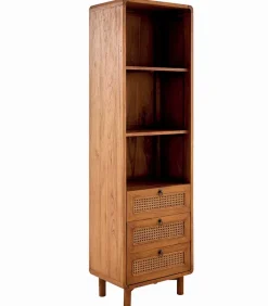 Découvrez Nos Meubles En Teck|Bonnetières & Colonnes|Cocktail Scandinave Colonne teck massif CARAWA 3 niches 3 tiroirs