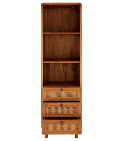 Découvrez Nos Meubles En Teck|Bonnetières & Colonnes|Cocktail Scandinave Colonne teck massif CARAWA 3 niches 3 tiroirs