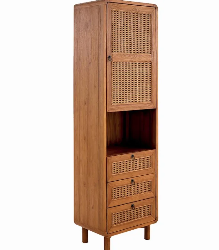 Découvrez Nos Meubles En Teck|Bonnetières & Colonnes|Cocktail Scandinave Colonne teck massif CARAWA 1 porte 3 tiroirs