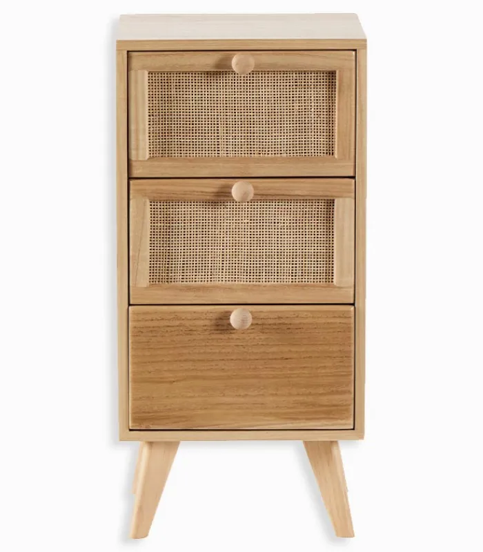 Commodes|Cocktail Scandinave Commode bois 3 tiroirs TONLE