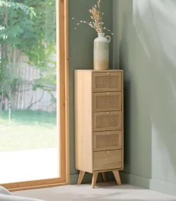 Commodes|Cocktail Scandinave Commode bois 5 tiroirs TONLE