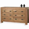 Commodes|Cocktail Scandinave Commode chêne huilé 6 tiroirs NORWAY
