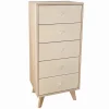 Commodes Déco|Cocktail Scandinave Commode déco 5 tiroirs LOGAN