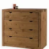 Commodes|Cocktail Scandinave Commode pin massif ciré 4 tiroirs MALMOE