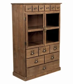 Commodes Déco|Cocktail Scandinave Commode sapin ANTIGO 12 tiroirs