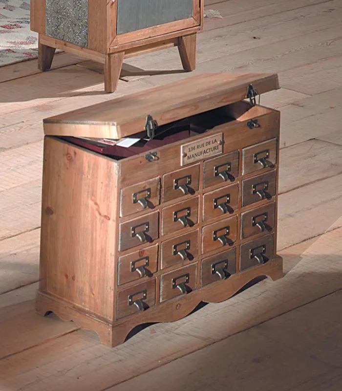 Commodes Déco|Cocktail Scandinave Commode style apothicaire 16 tiroirs – WENDY